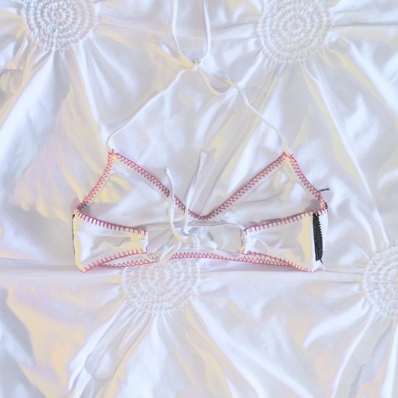 Fourth of July Red White and Blue Crochet Bikini Top - Picture 2 of 5